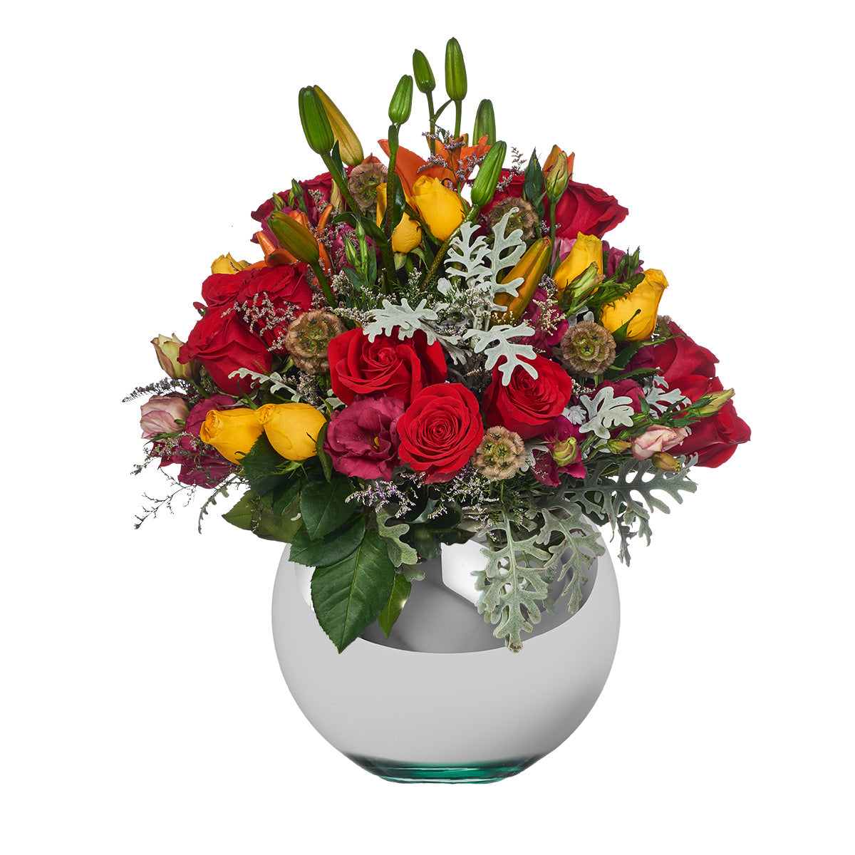 Asombrosos Y Digno Regalo De Flores En Tonos Cálidos