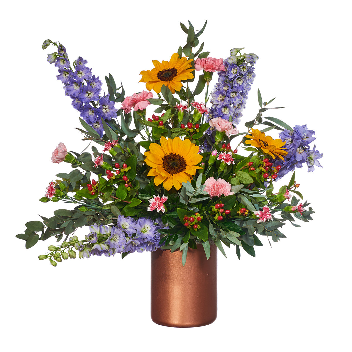 Simetría De Flores En Tonos Fríos