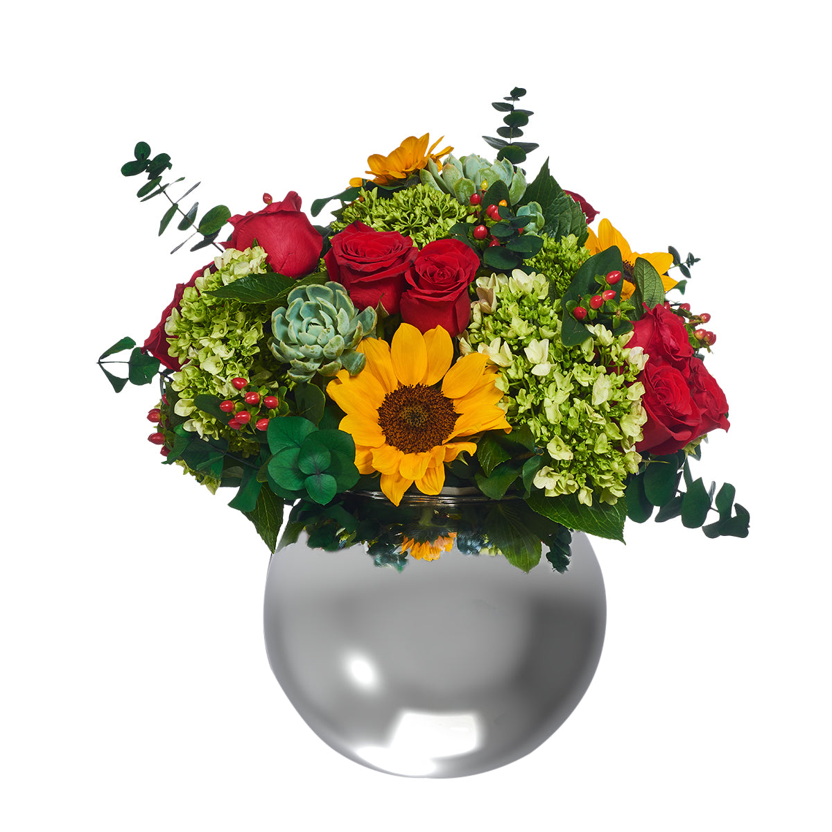 Esfera Con Rosas Y Girasoles