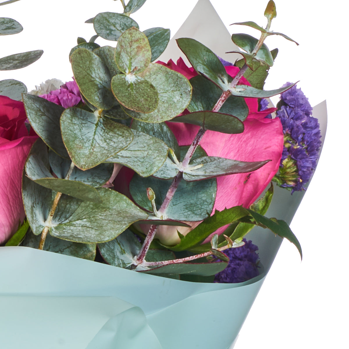 Ramo De Rosas Y Eucalipto