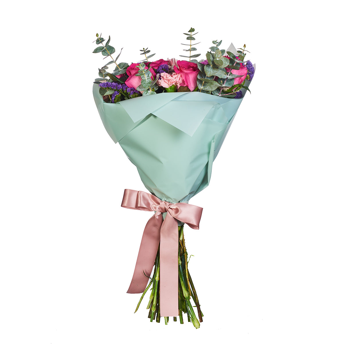 Ramo De Rosas Y Eucalipto