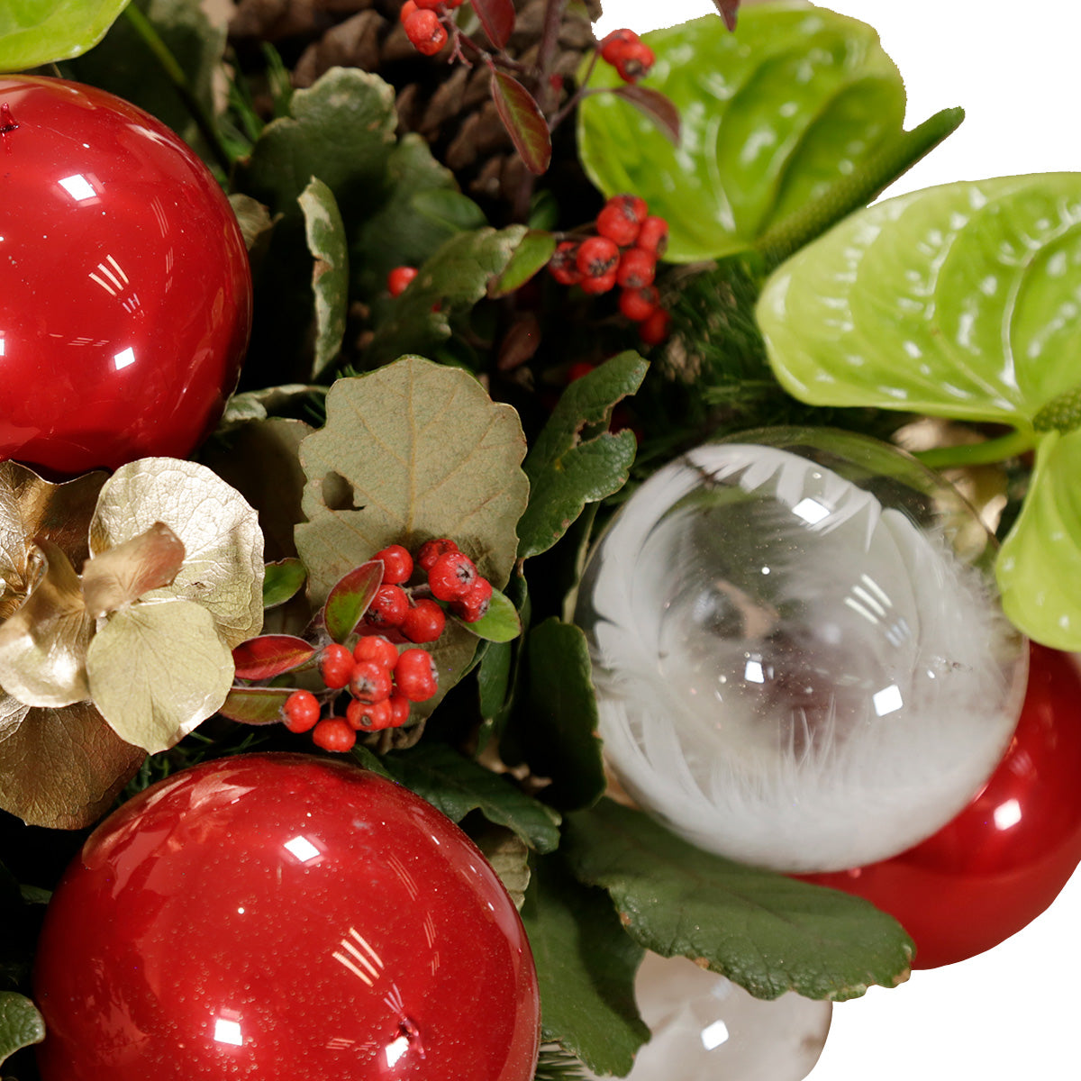 La magia de la navidad, con flores.