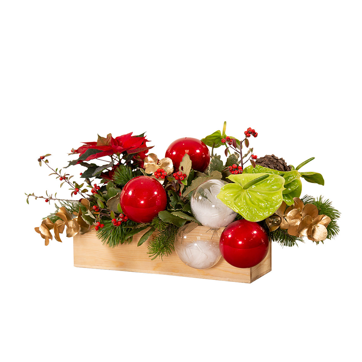 La magia de la navidad, con flores.