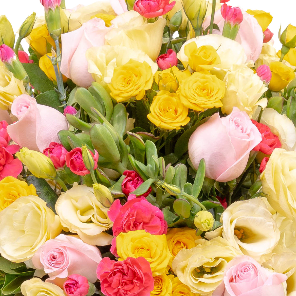 Flores en tonos suaves y cálidos