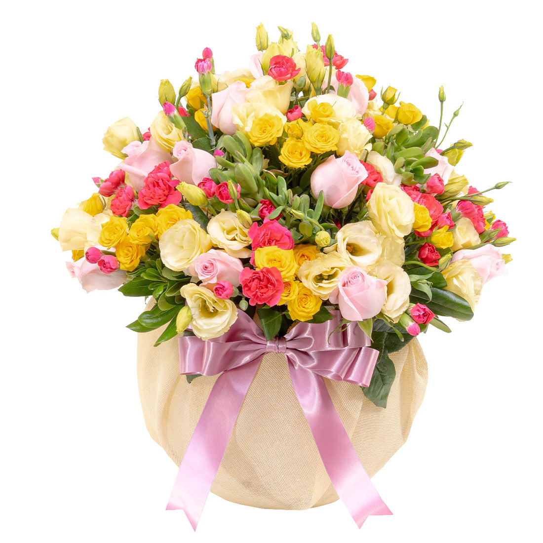 Flores en tonos suaves y cálidos