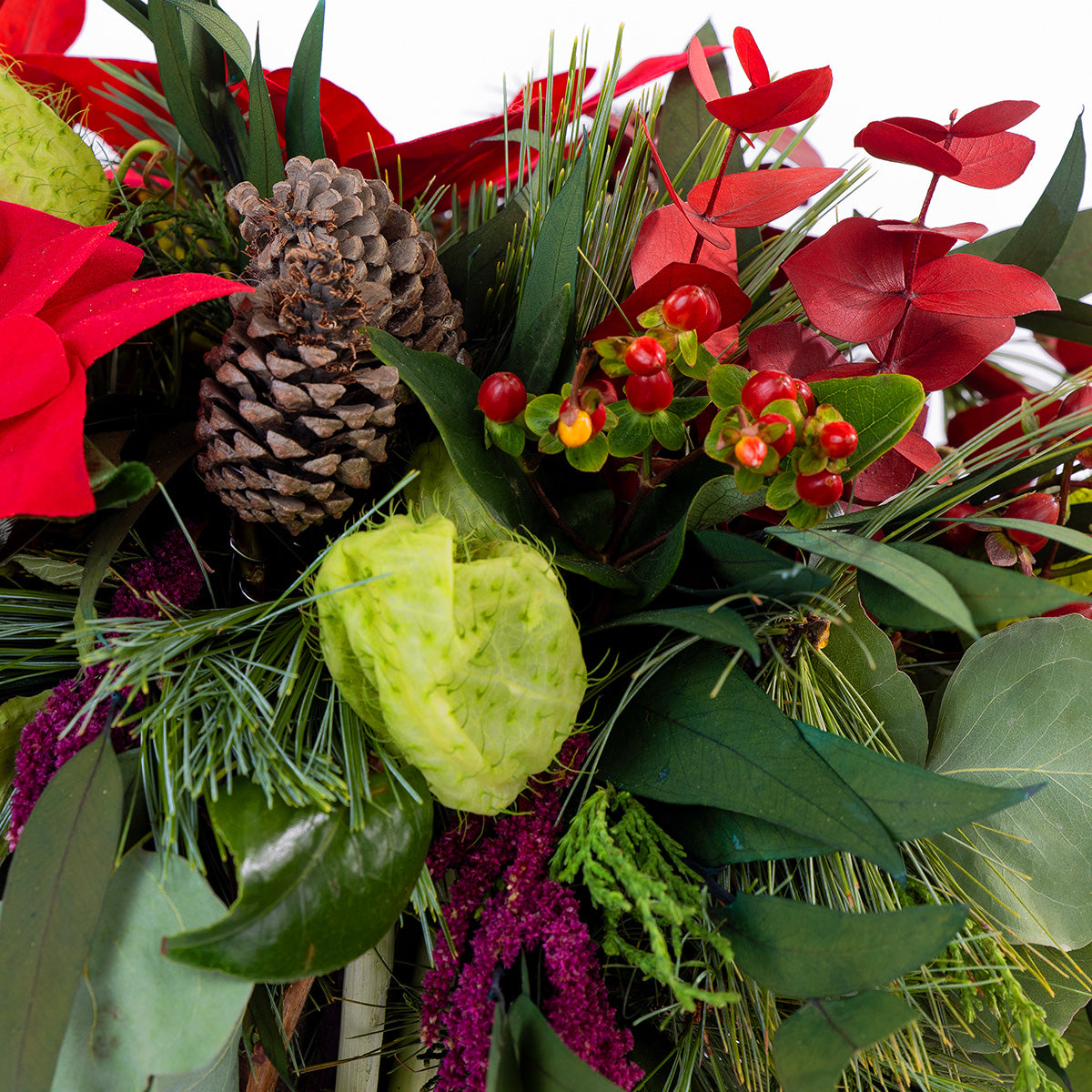 La magia de la navidad, con flores.