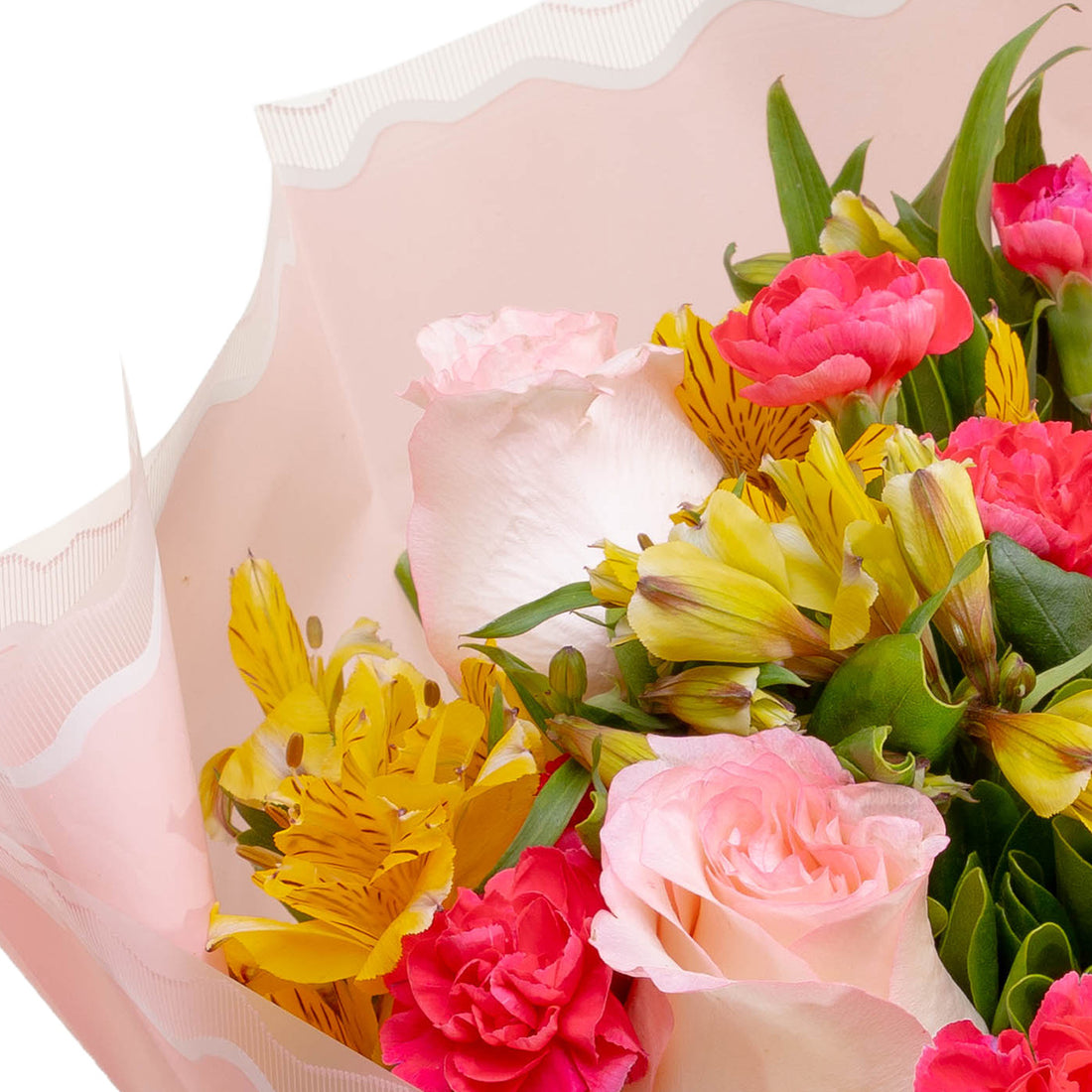 Ramo de rosas y clavelina