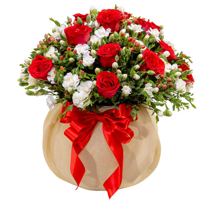 Selección de rosas y claveles