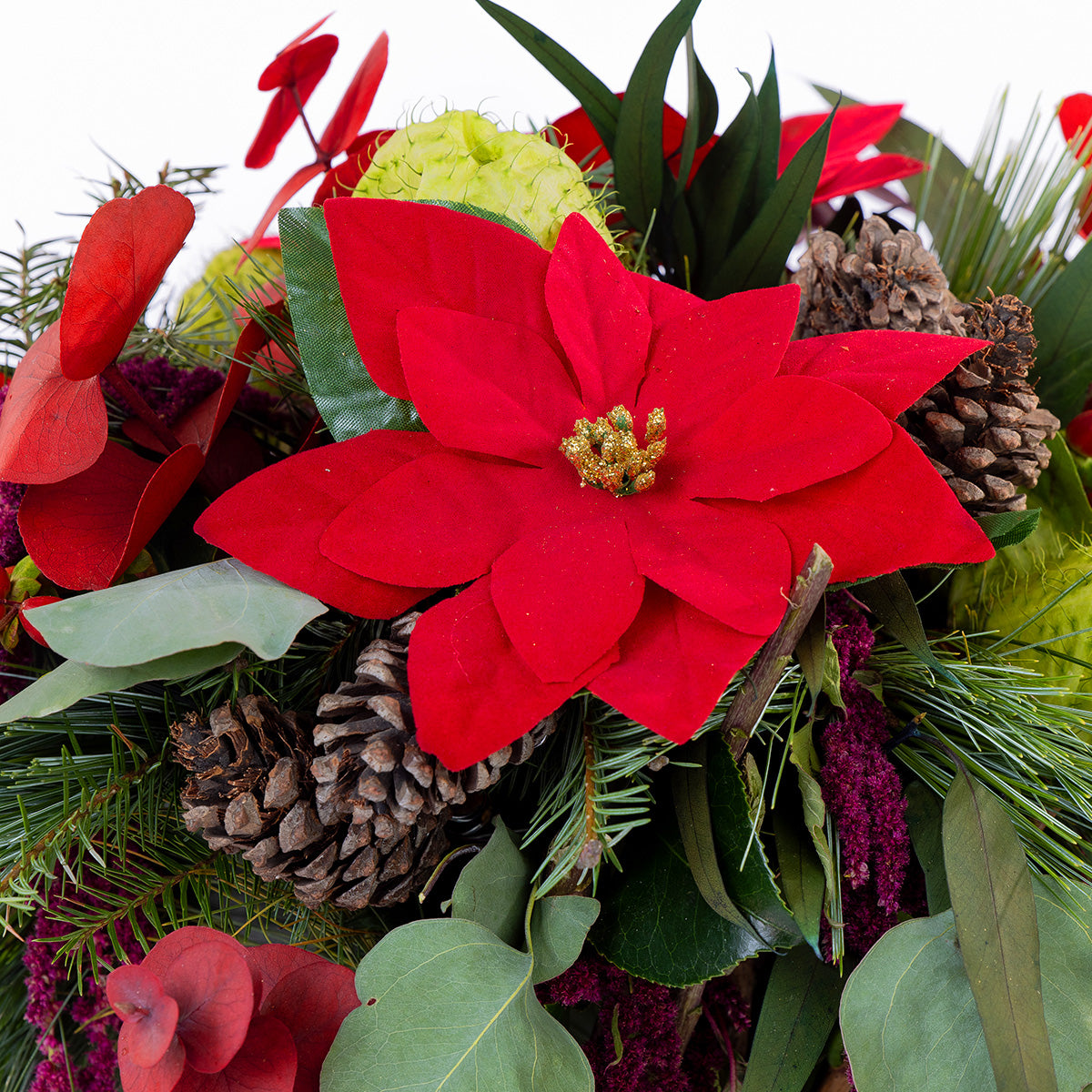 La magia de la navidad, con flores.