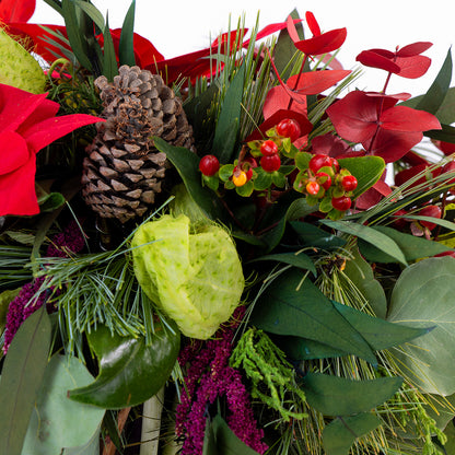 La magia de la navidad, con flores.