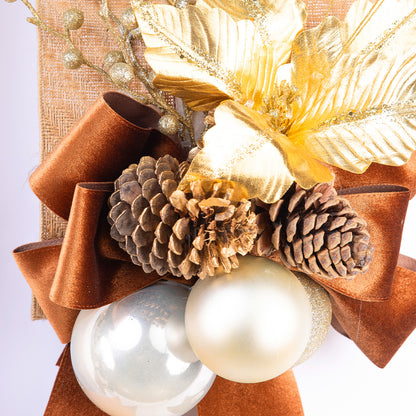 Moño Navidad Dorada